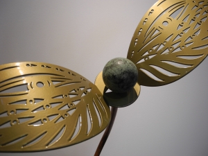 Lieuwke Loth - Wings (Detail)(Steel, Goldplated, Lasercutting)